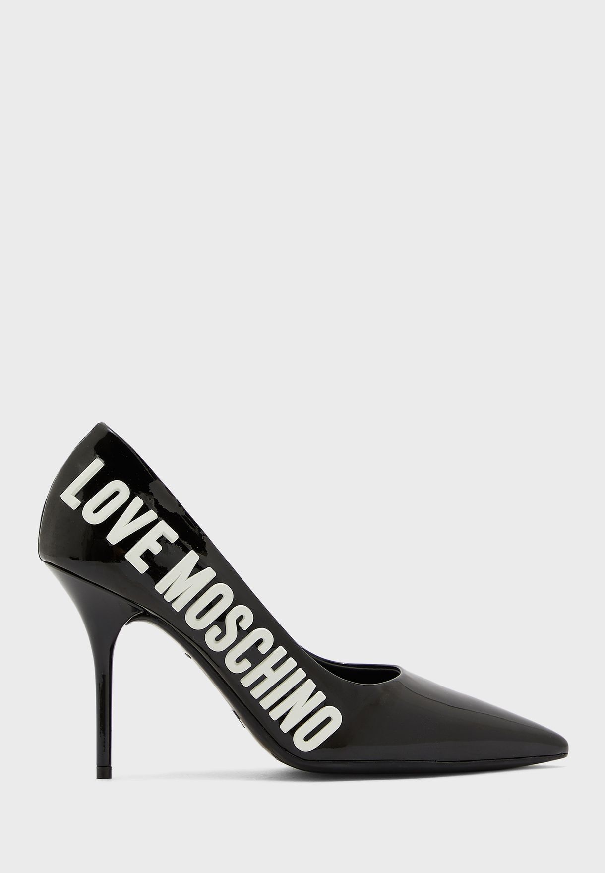 Love Moschino black Logo High Heel Pump 