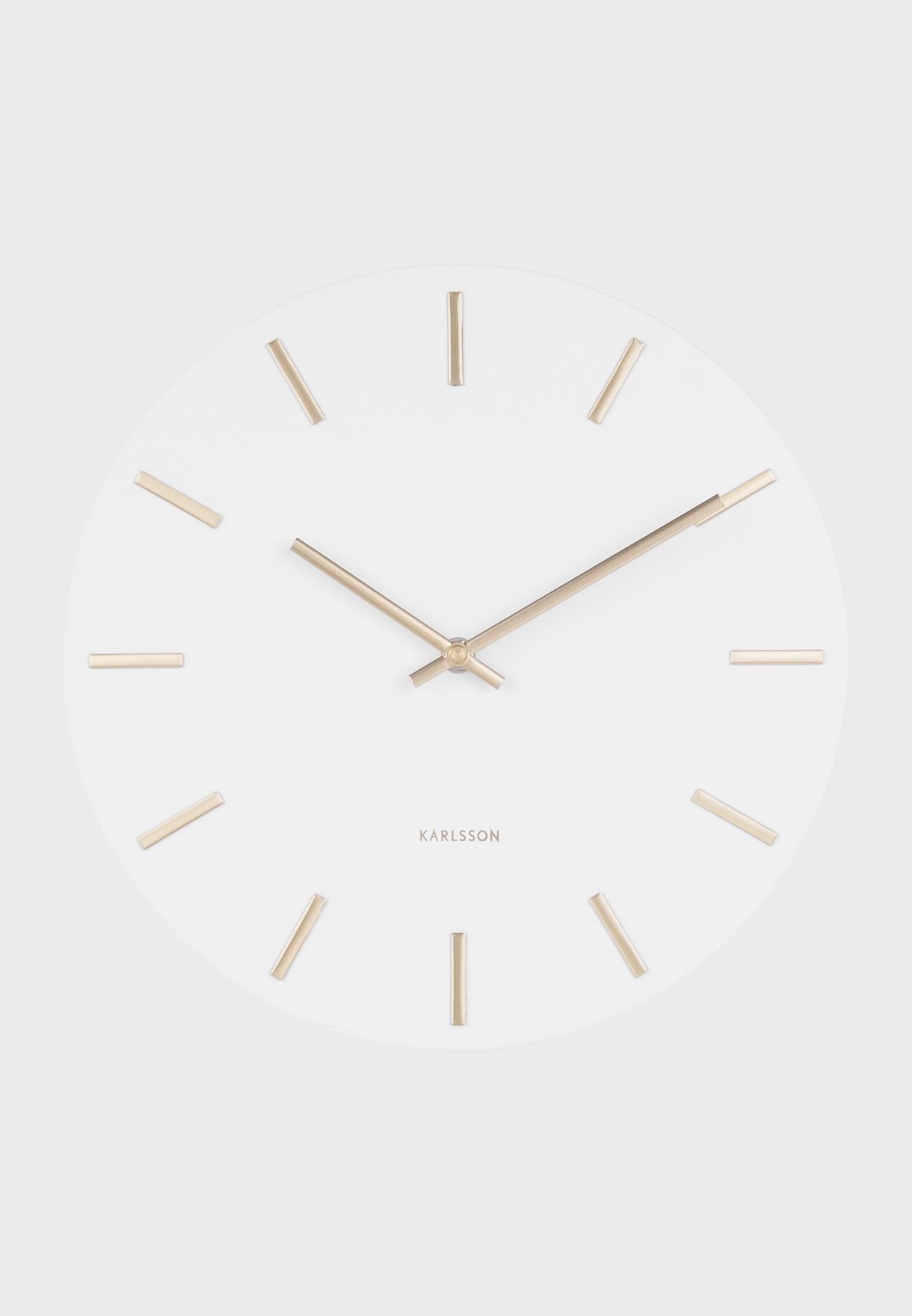 Small White & Gold Charm Wall Clock