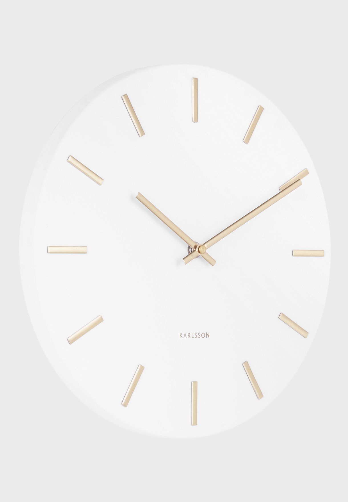 Small White & Gold Charm Wall Clock