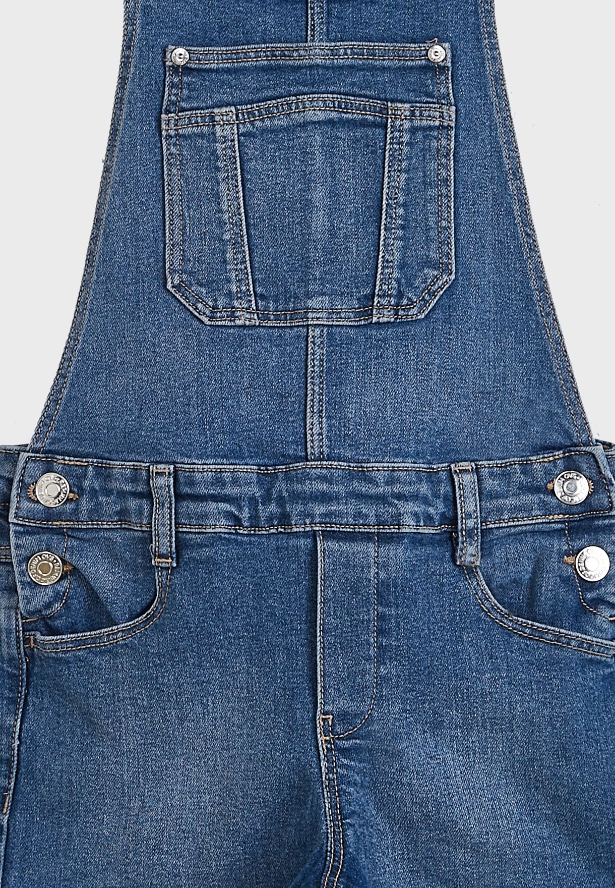 Youth Mid Wash Denim Dungaree