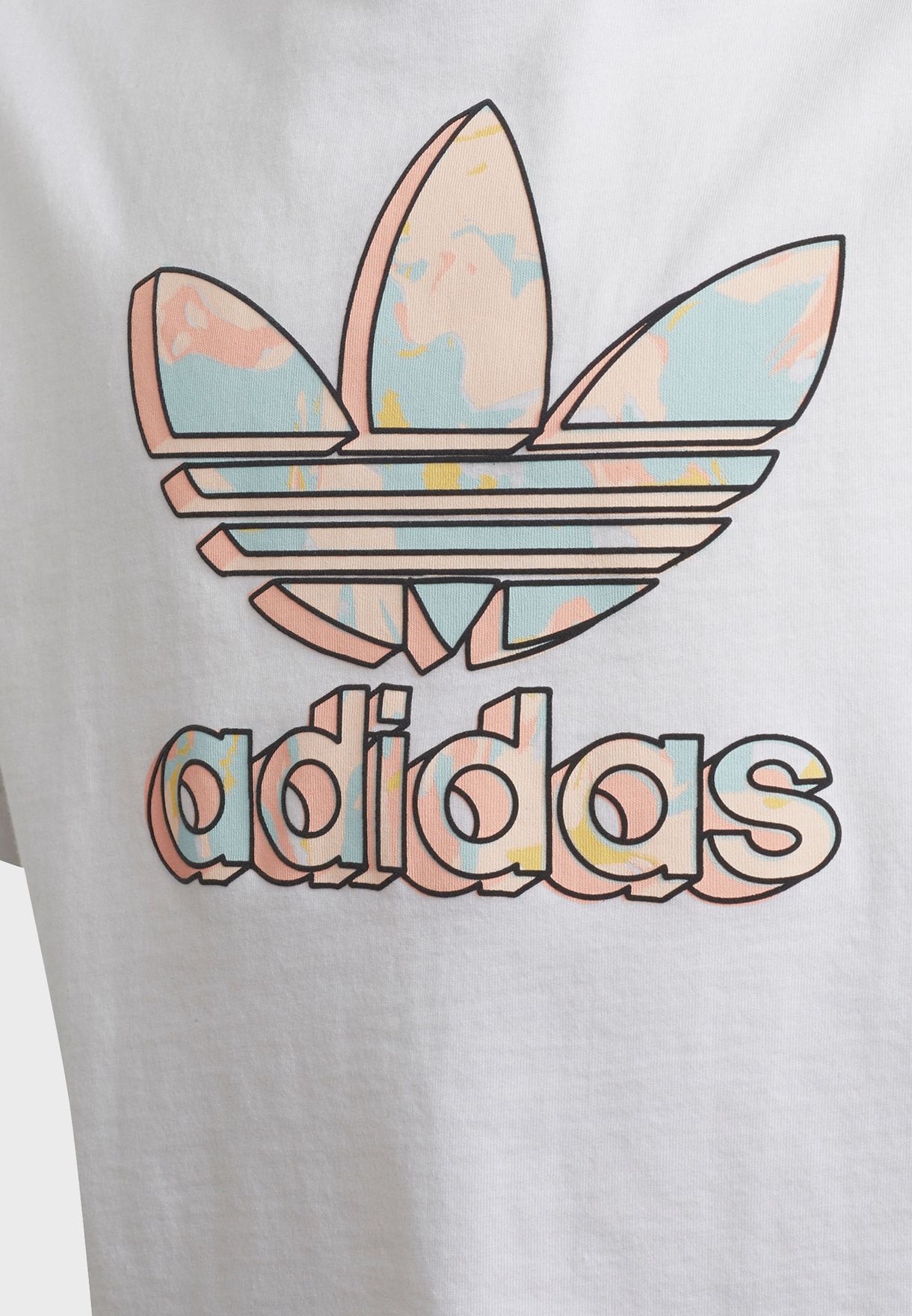 Buy adidas Originals white Youth Logo Graphic Cropped T-Shirt for Kids Manama, Riffa