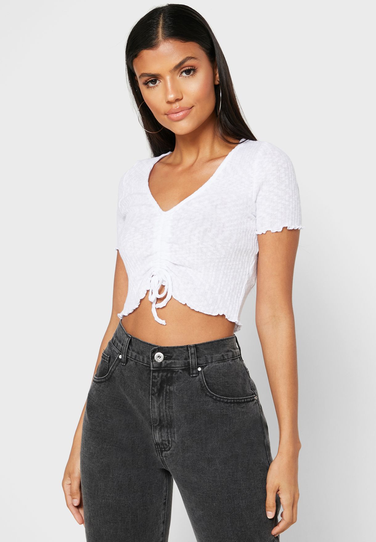 Buy Cotton On white Ruched Detail Top 