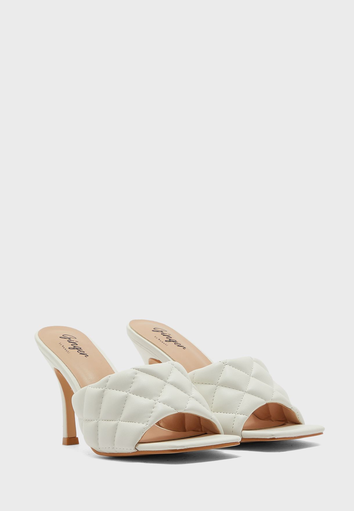 Quilted Square toe sandal
