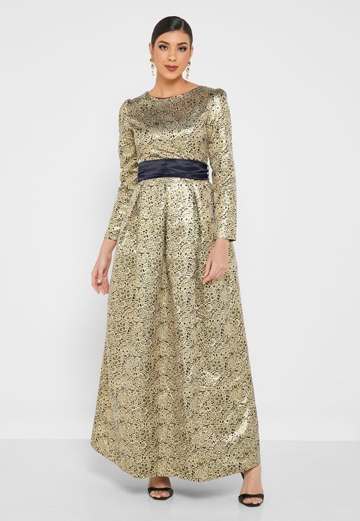 Printed Jacquard Dress
