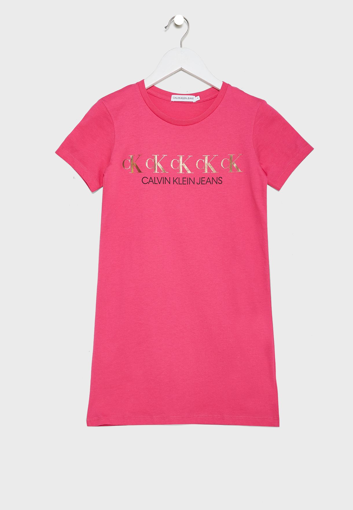 calvin klein t shirt dress pink