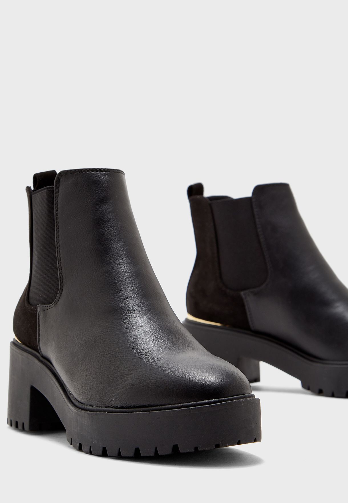 new look chunky heeled boot