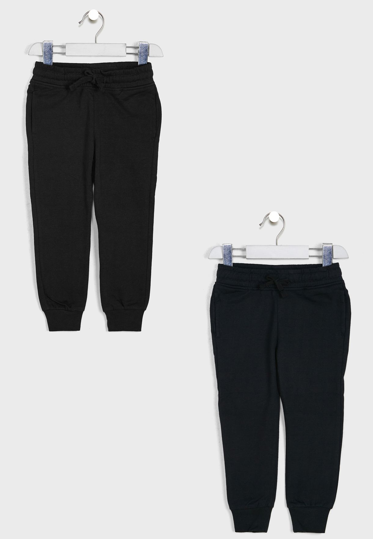 Basic Solid Joggers Pack Of 2