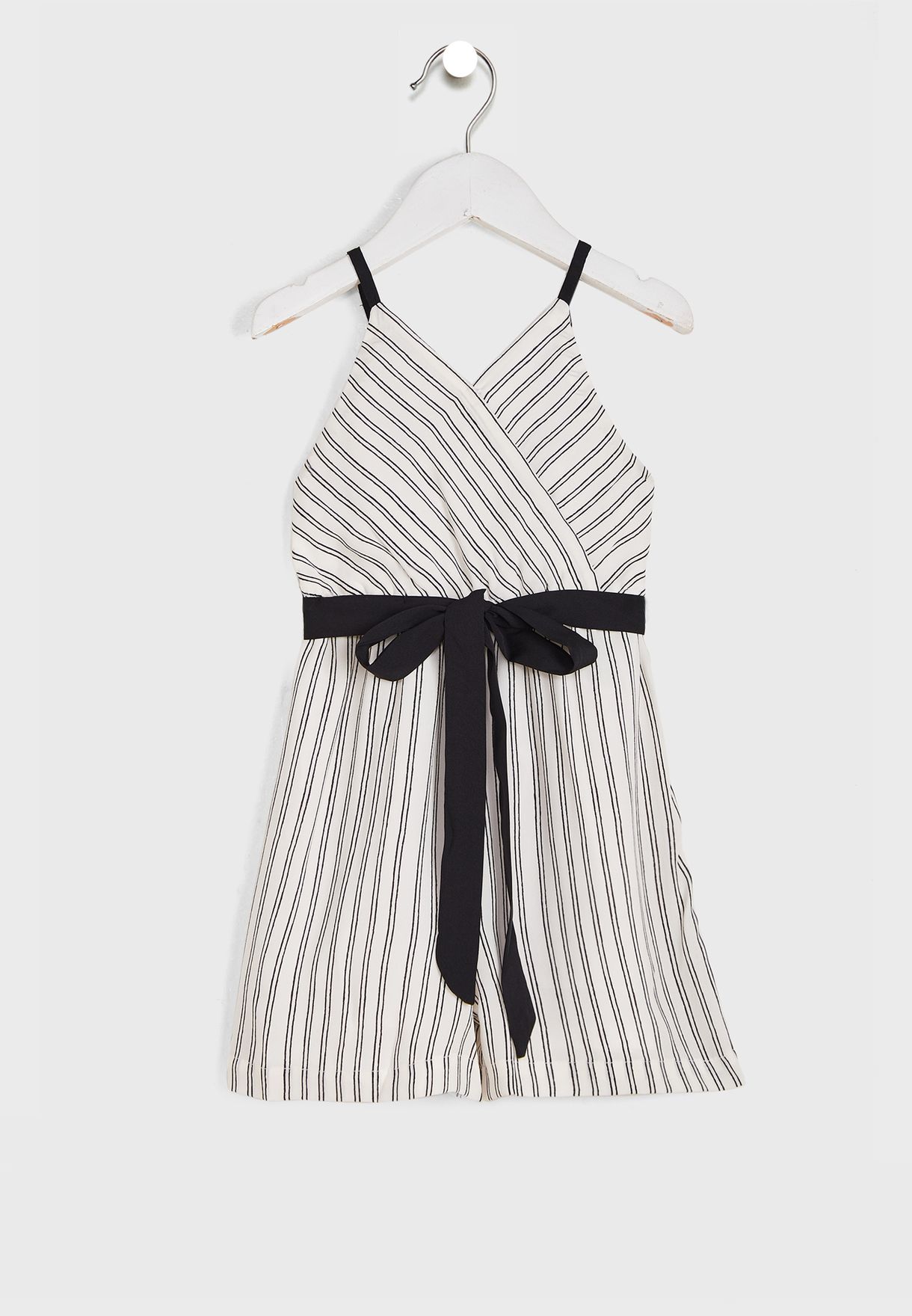 Striped Jumpsuit With Belt