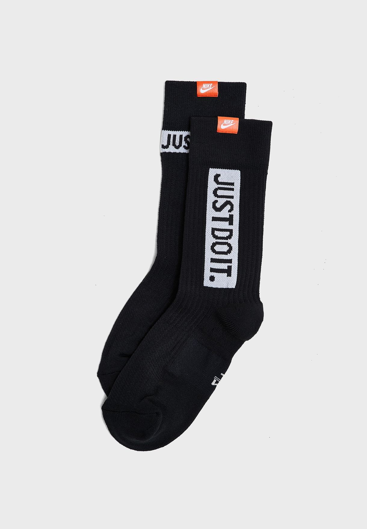 Nike black 2 Pack Just Do It Crew Socks 