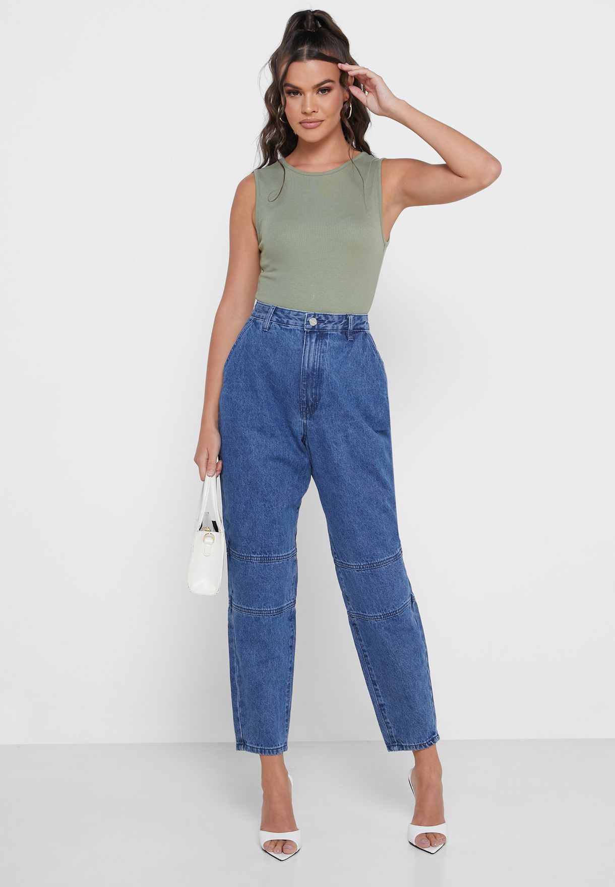 Buy Missguided Blue High Waisted Boyfriend Jeans For Women In Kuwait City Other Cities G1808079