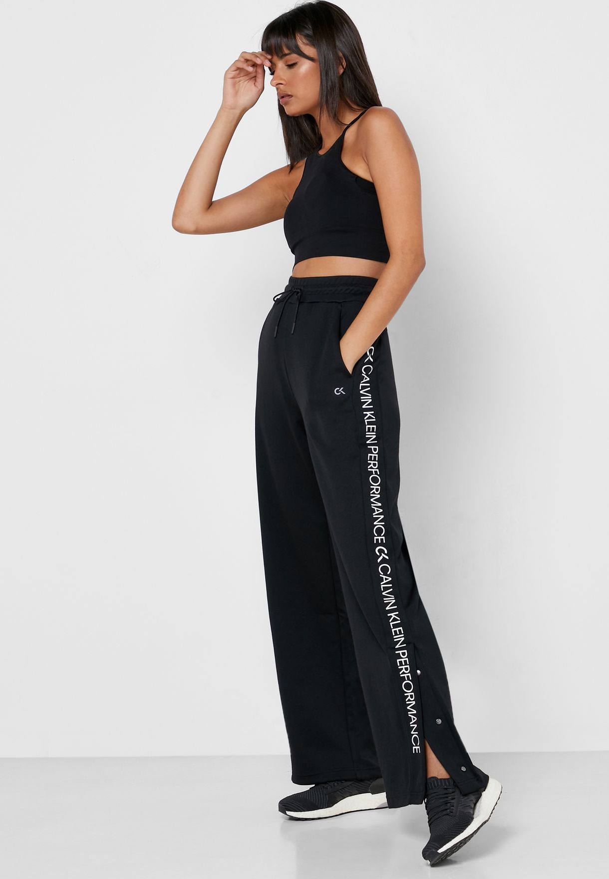 Buy Calvin Klein Performance black Logo Taped Pants for Women in MENA,  Worldwide