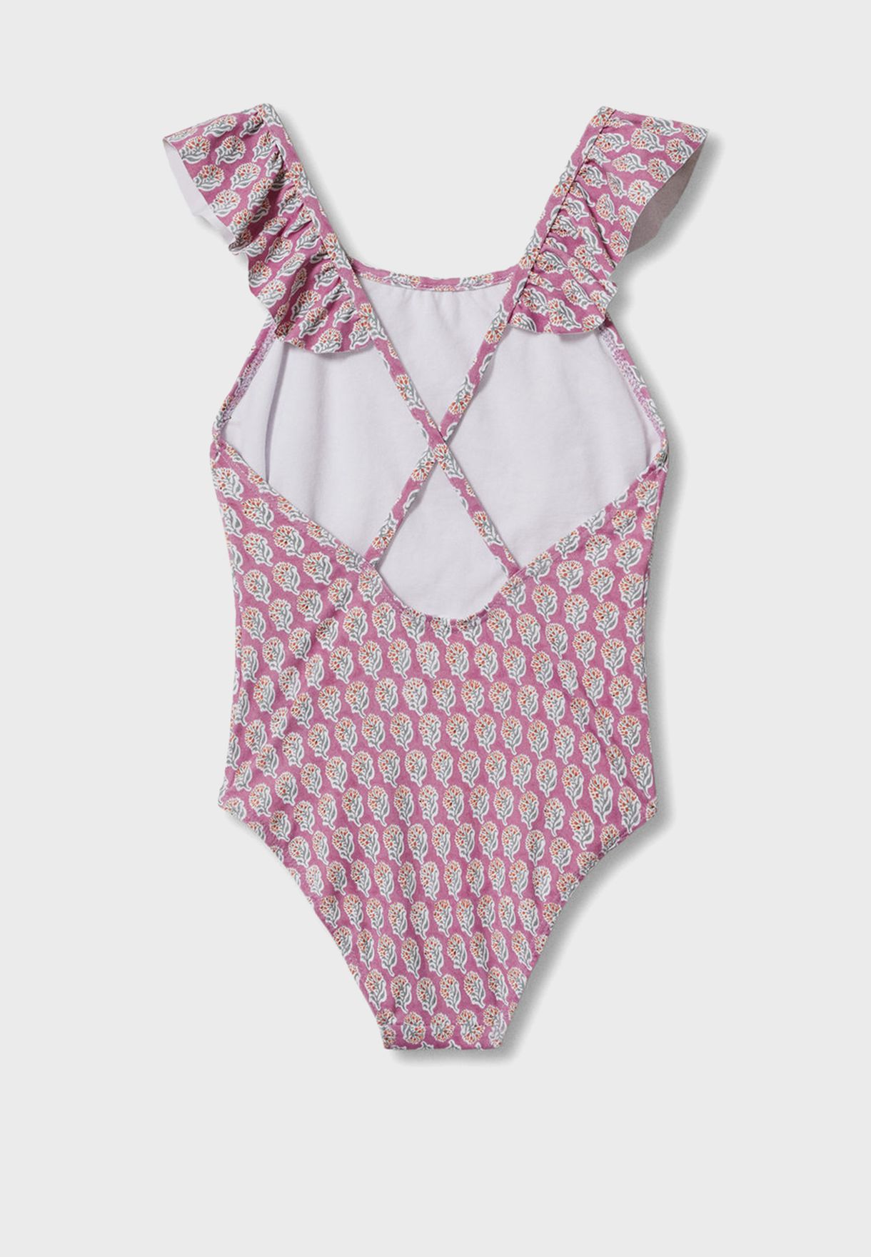 Kids Floral Ruffle Swimsuit