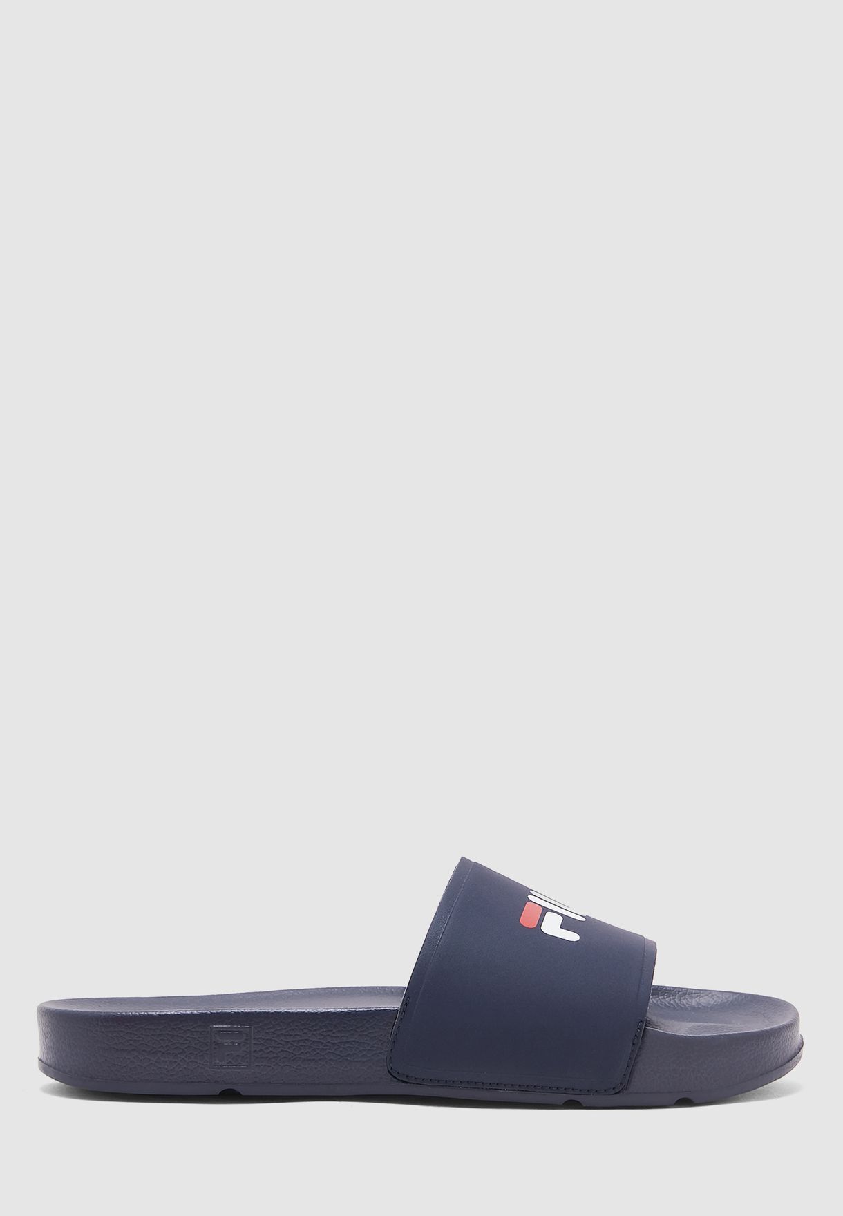 navy fila slides