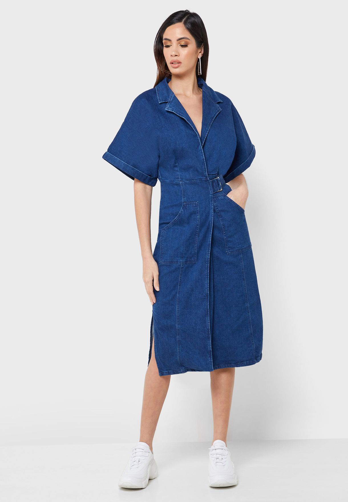 jeans wrap dress