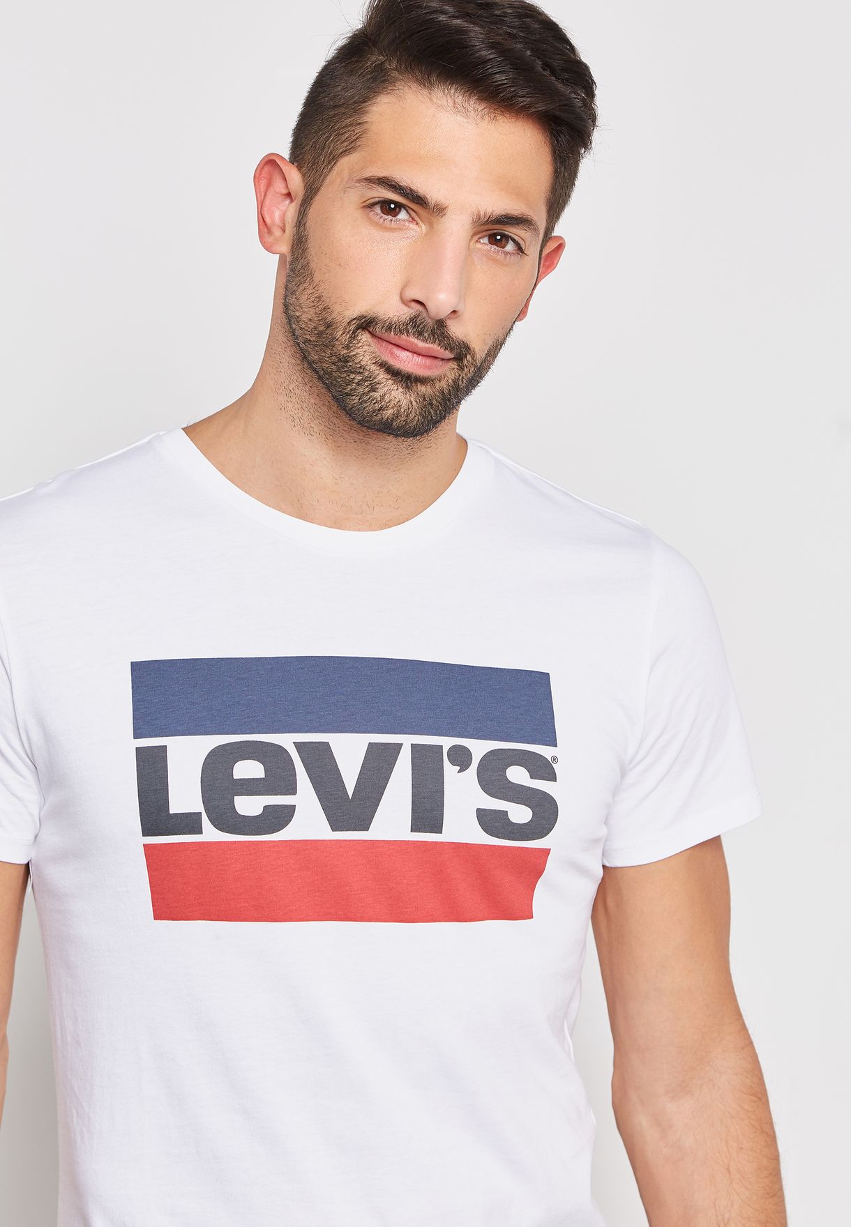Buy Levis white Logo Crew Neck T-Shirt for Men in MENA, Worldwide