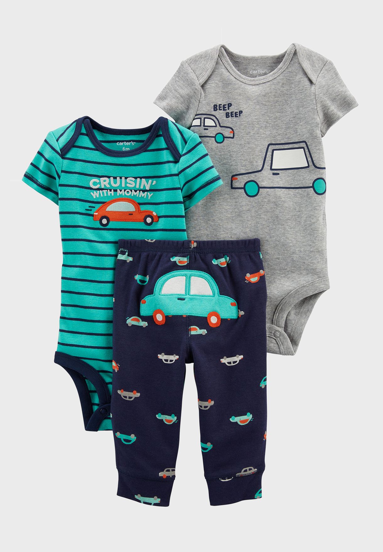 Buy Carters multicolor Infant 3 Piece Car Little Character Set for Kids ...