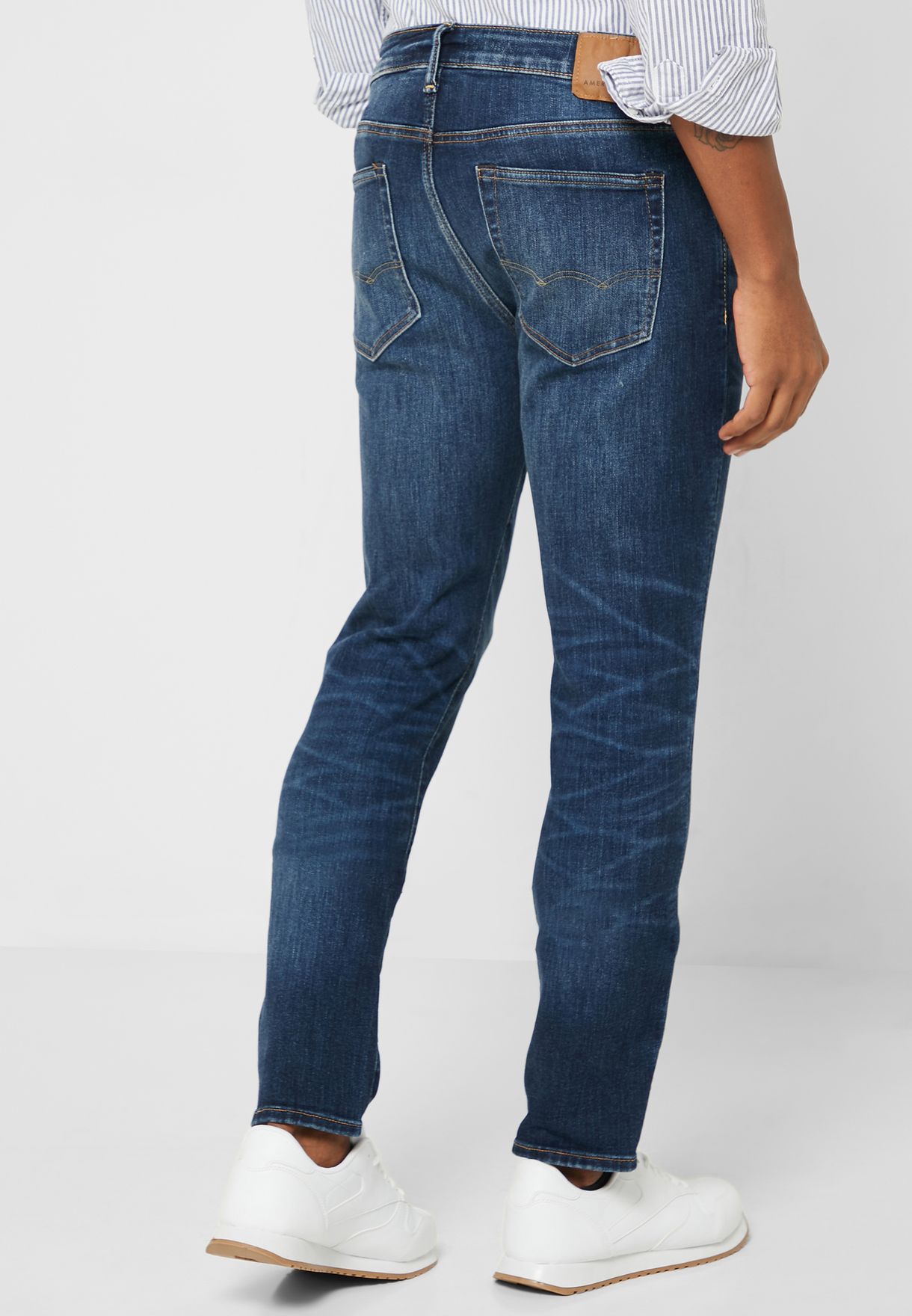 Mid Wash Slim Fit Jeans