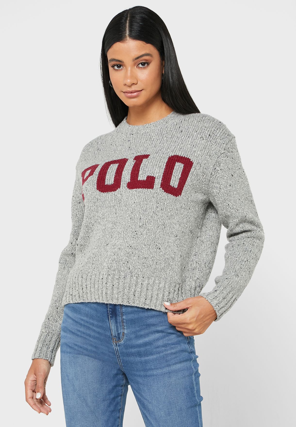 Round Neck Logo Sweater