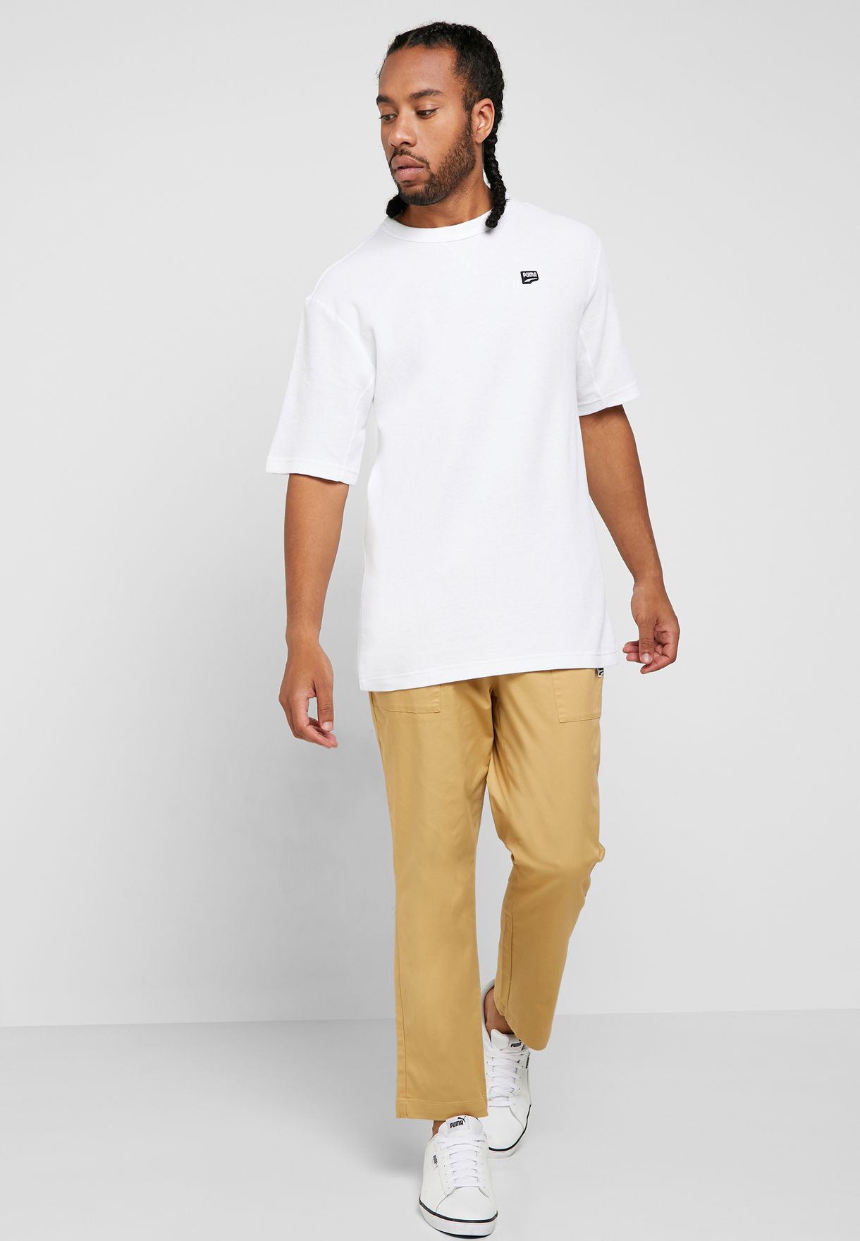 puma downtown twill tapered pants