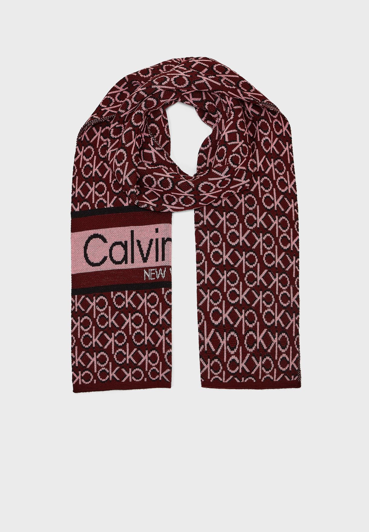 Buy Calvin Klein prints Logo Printed Scarf for Women in MENA, Worldwide