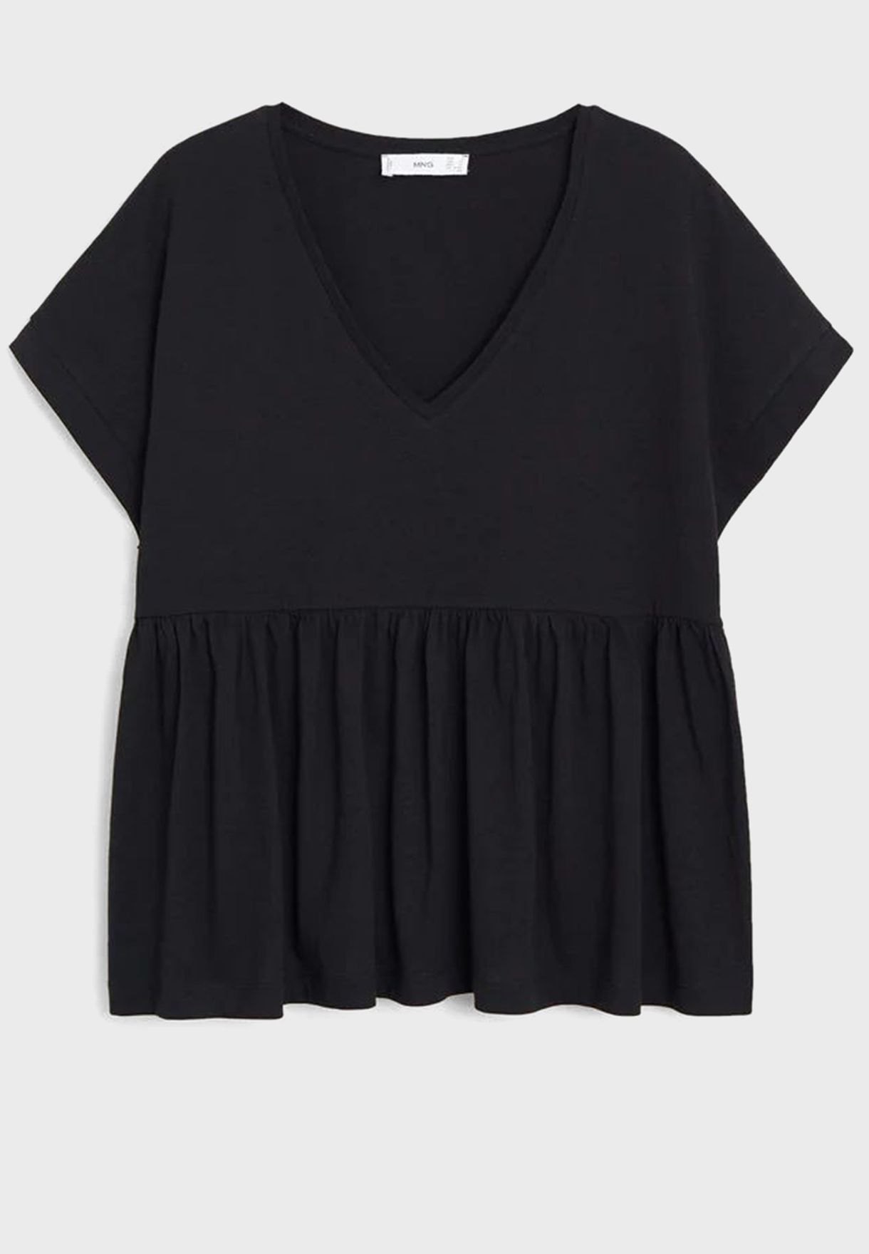 v neck peplum tee