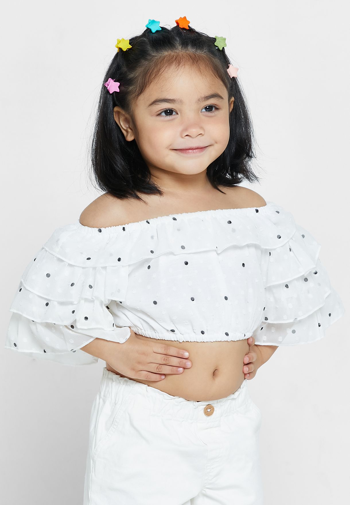 Polka Dot Off-Shoulder Top