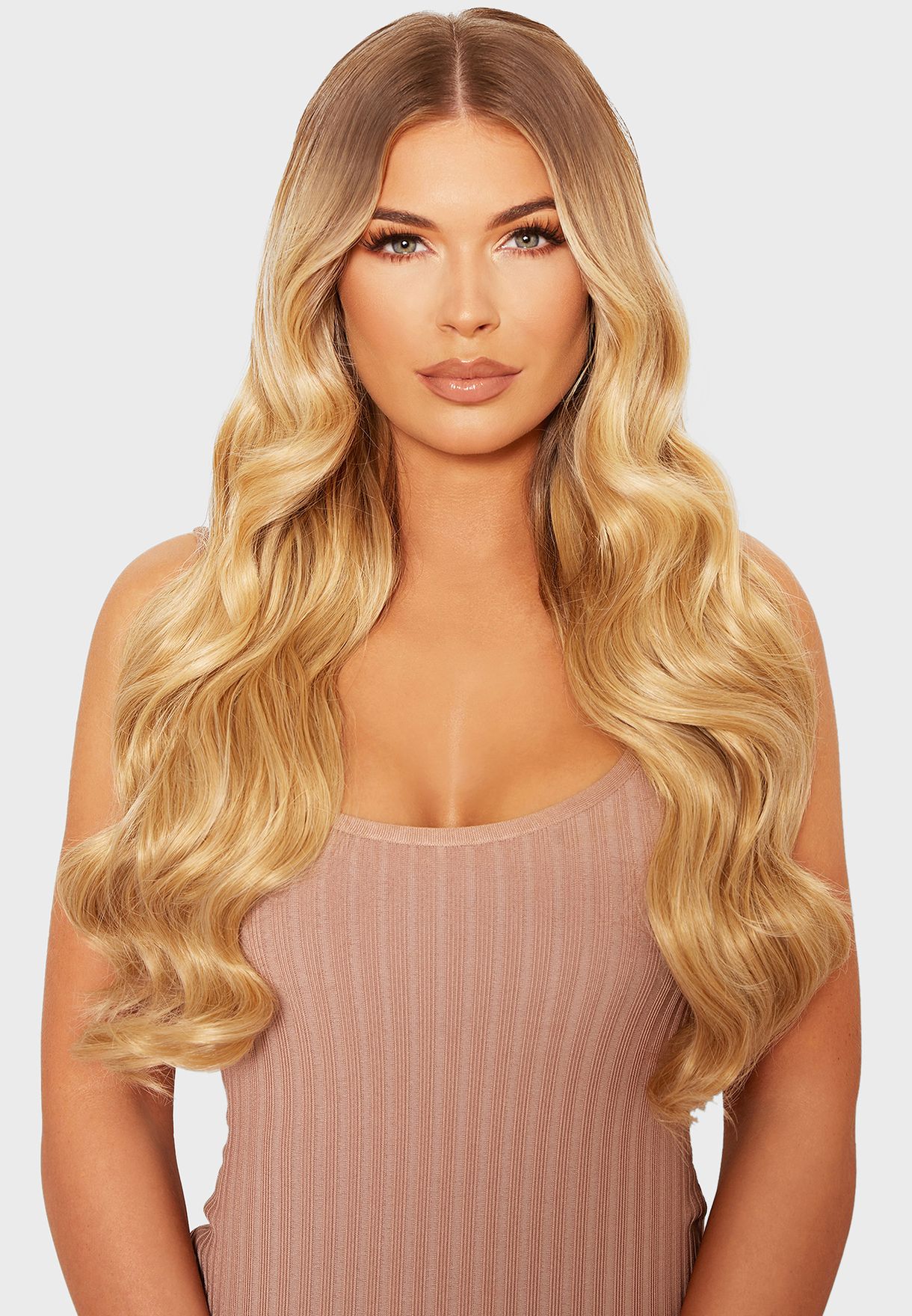 Buy Lullabellz rose gold Natural Wavy 22 Inch 5 Piece Clip In Extensions -  California Blonde for Women in MENA, Worldwide