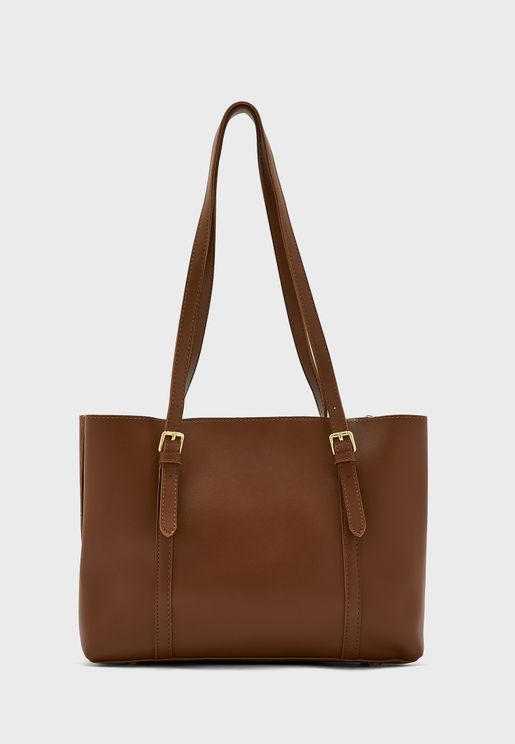 Tote Bag With Buckle Strap