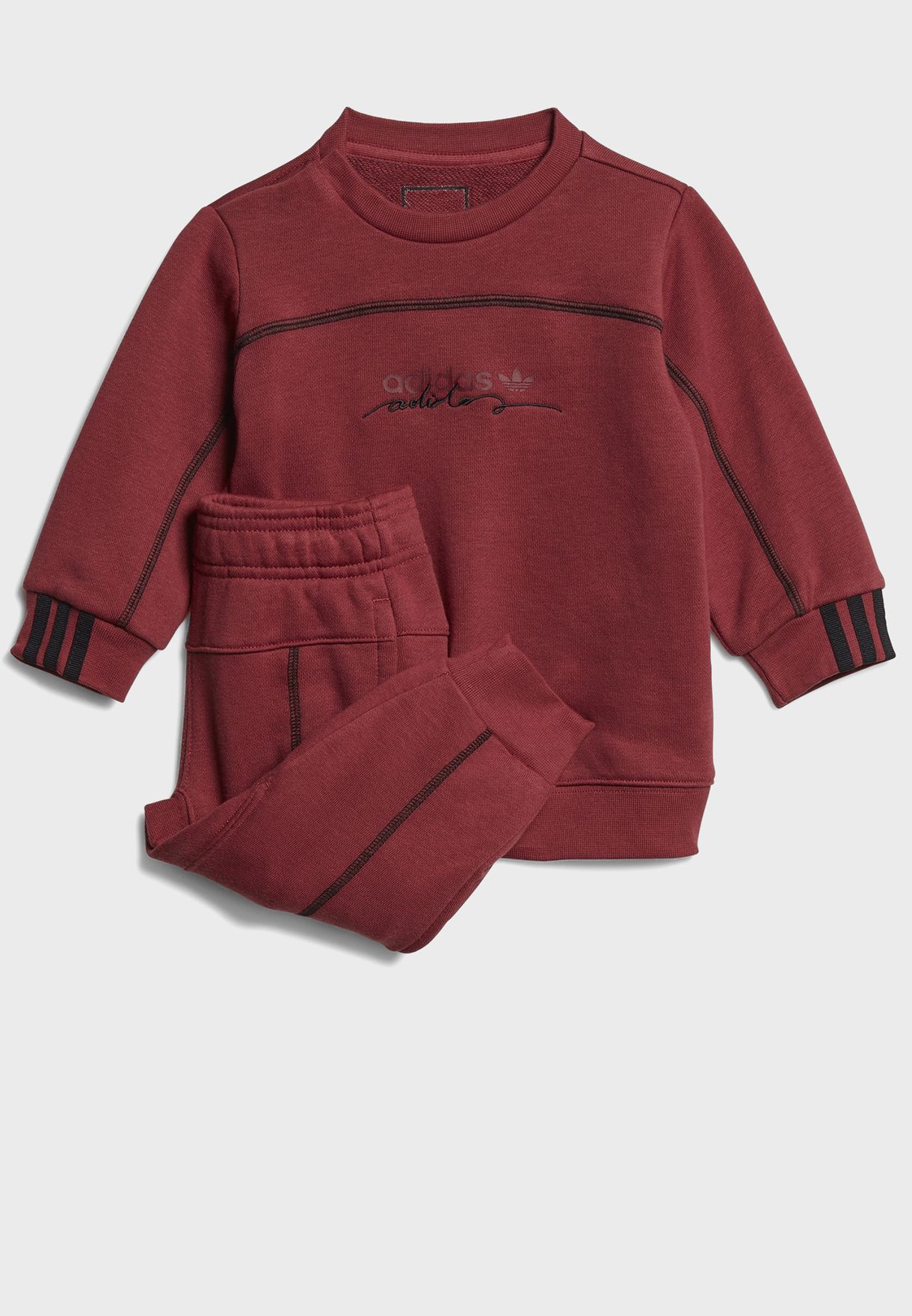 baby burgundy adidas tracksuit