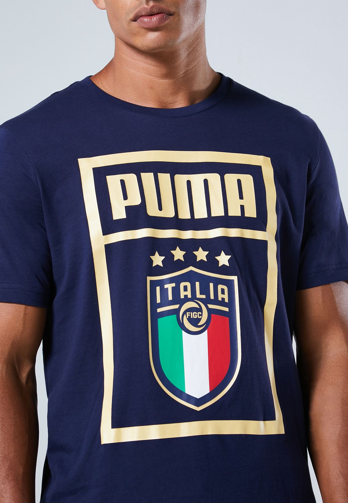 ITALIA FIGC T-SHIRT CULTURE BLU 2020-21 ITALIA NAVY T-SHIRT 