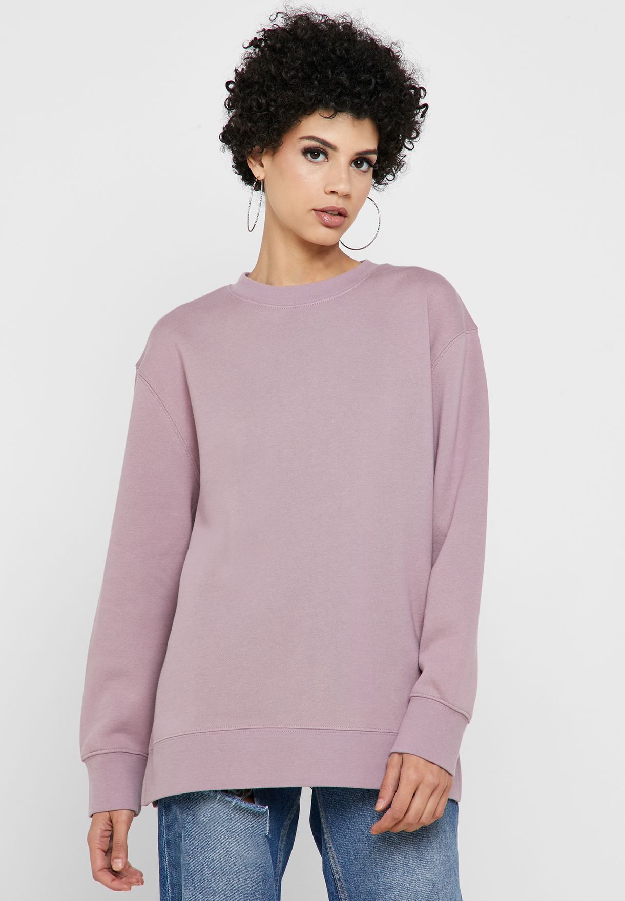 side slit sweatshirt