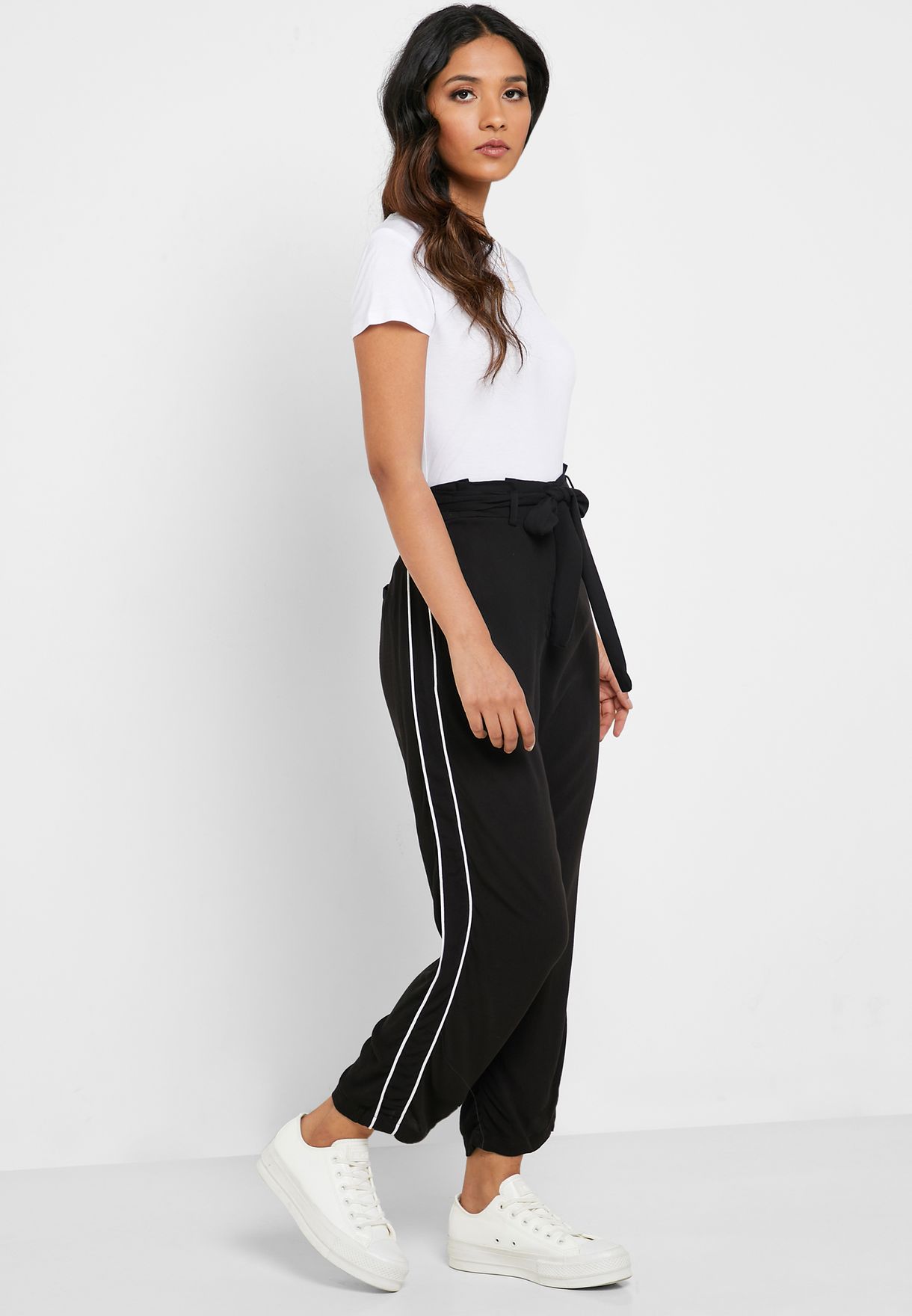 Buy Cotton On black Side Piping Pants for Women in MENA, Worldwide