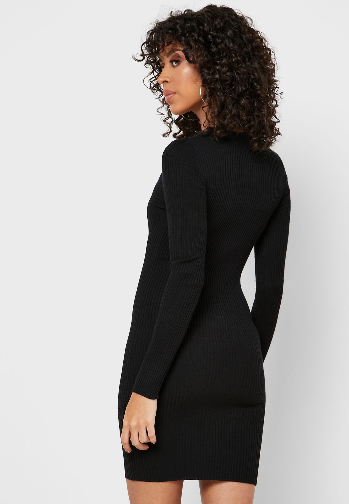 black sweater dress forever 21