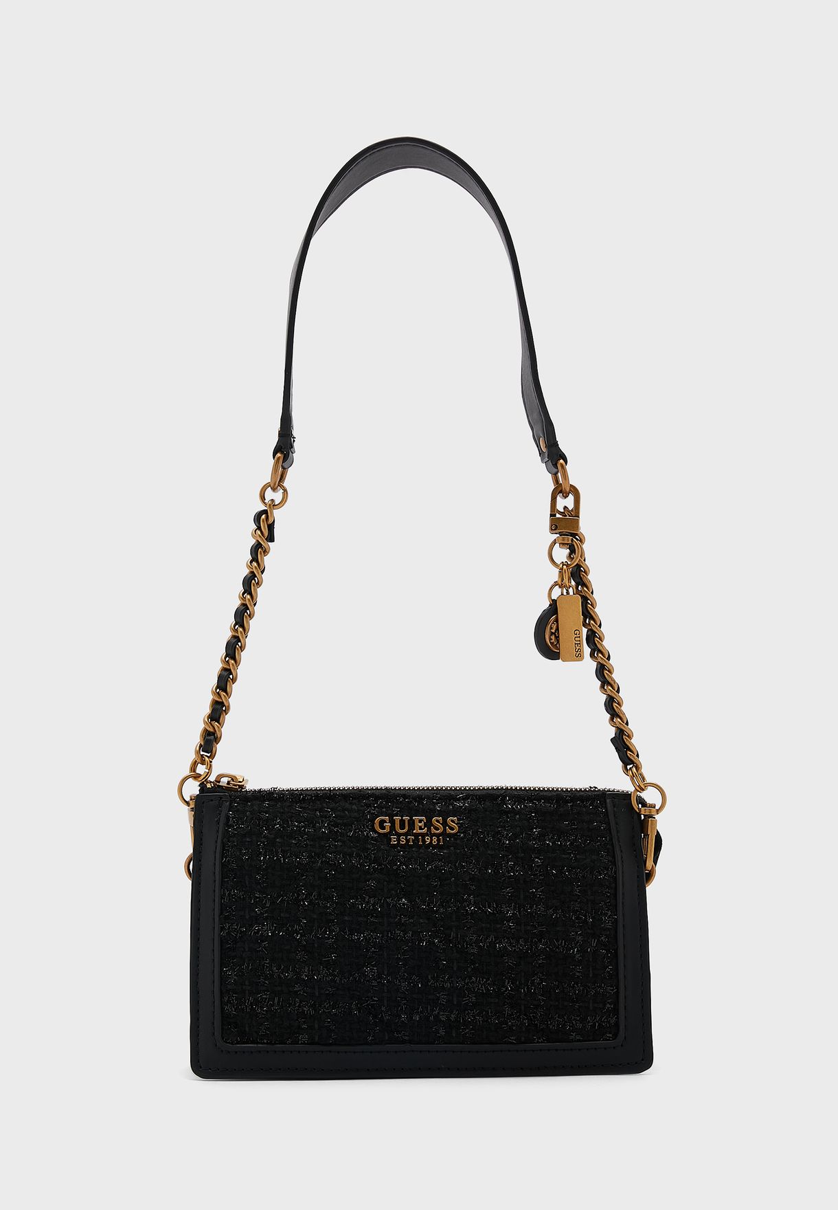 Buy Guess black Abey Multi Compartment Crossbody for Women in Doha ...