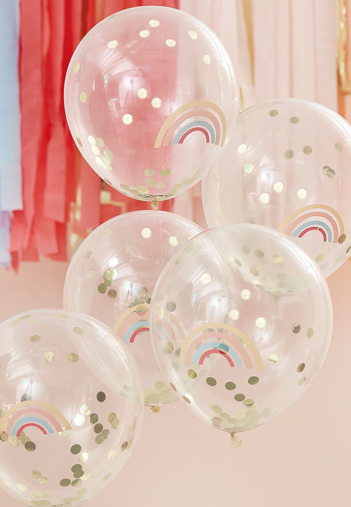 Rainbow Printed Balloons