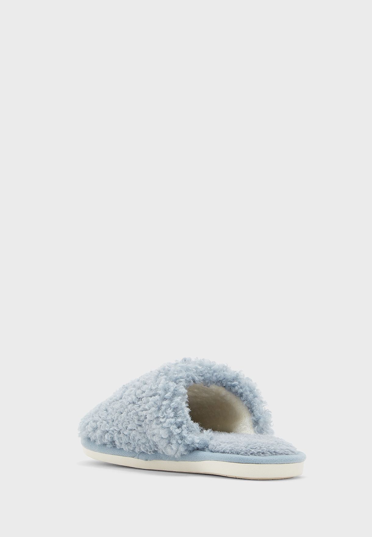 Wooly Bedroom Slippers, Eye Cover And Scrunchie Gift Set 