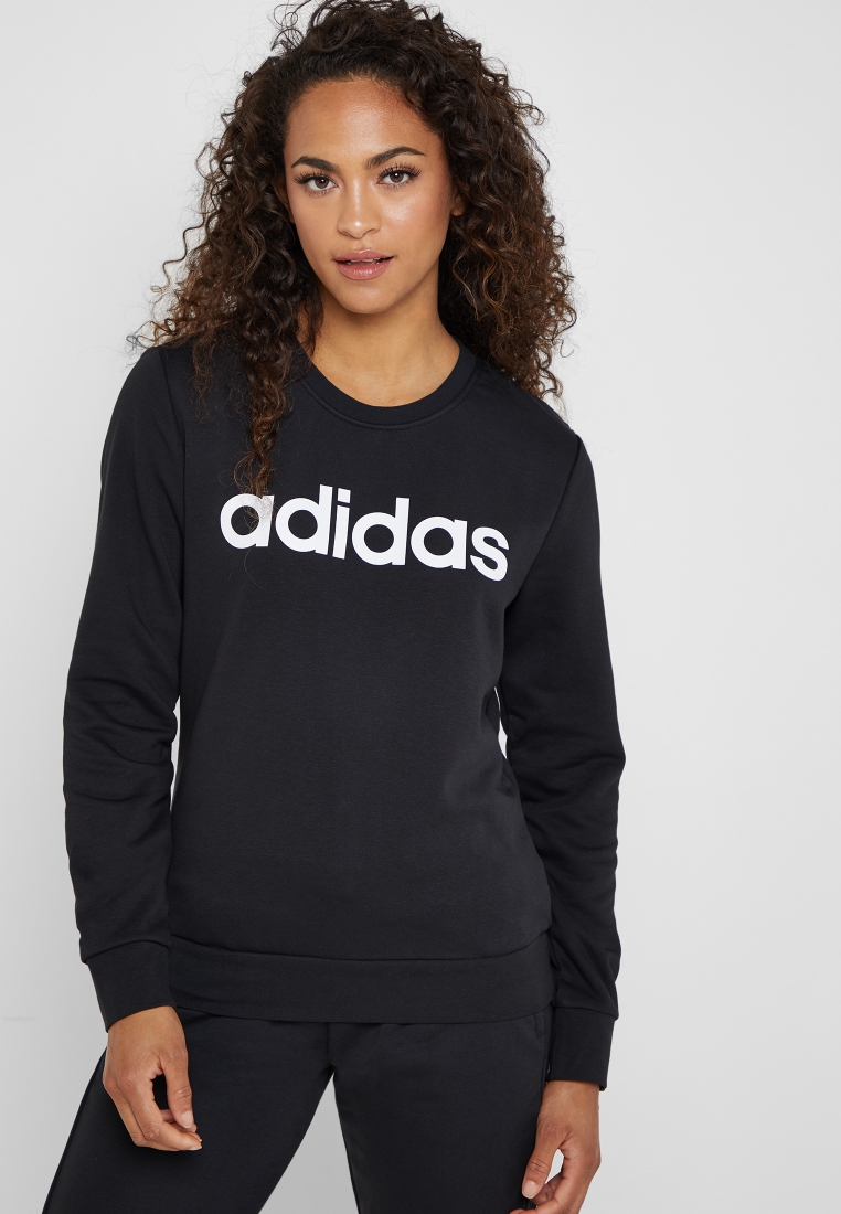 Buy adidas black Essential Linear Sweatshirt for Women in MENA, Worldwide |  DP2363