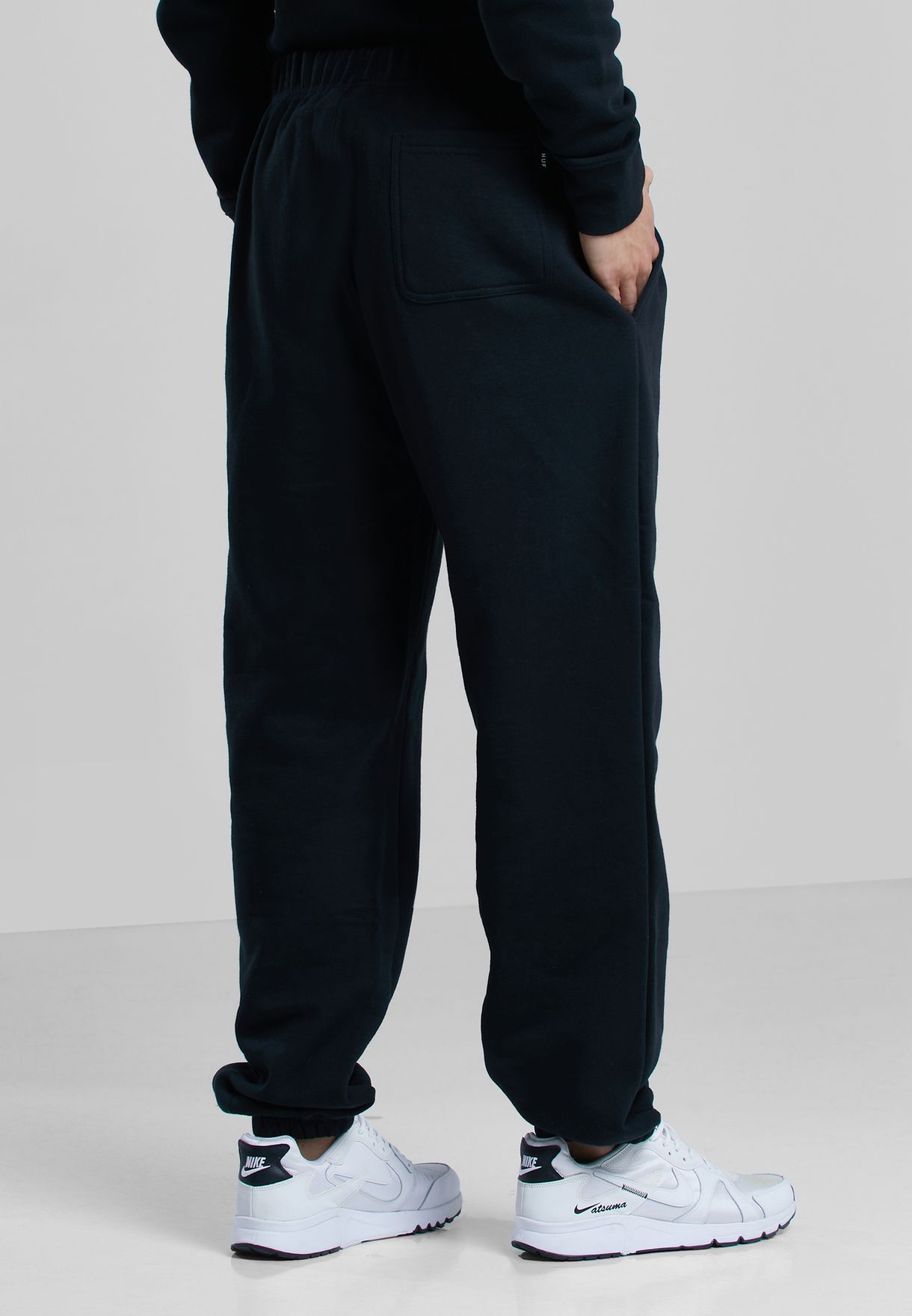 Buy HUF black Crown Stack Fleece Sweatpants for Men in MENA, Worldwide