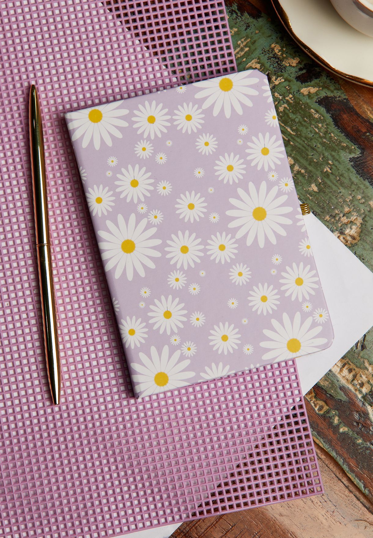 A6 Notebook+ Pen - Lilac Daisy