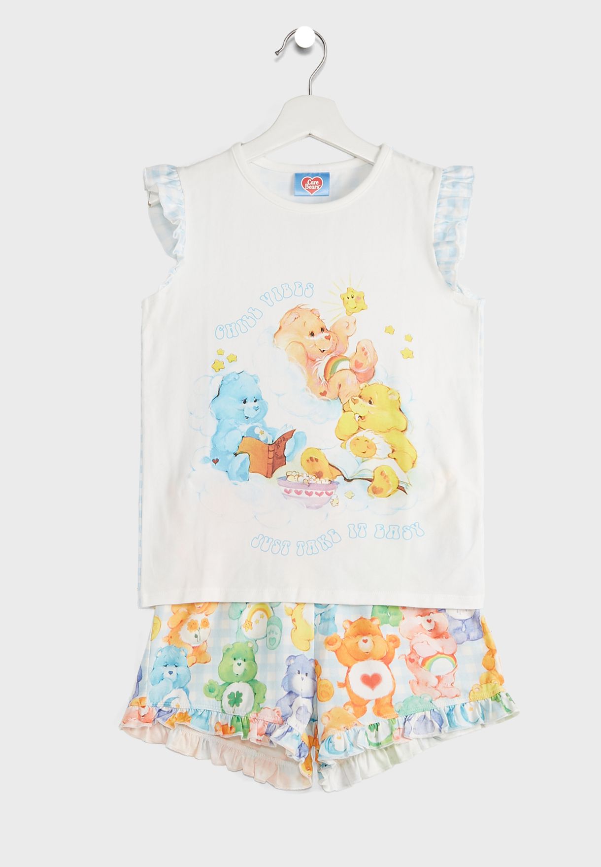 Kids Teddy Print Pyjama Set