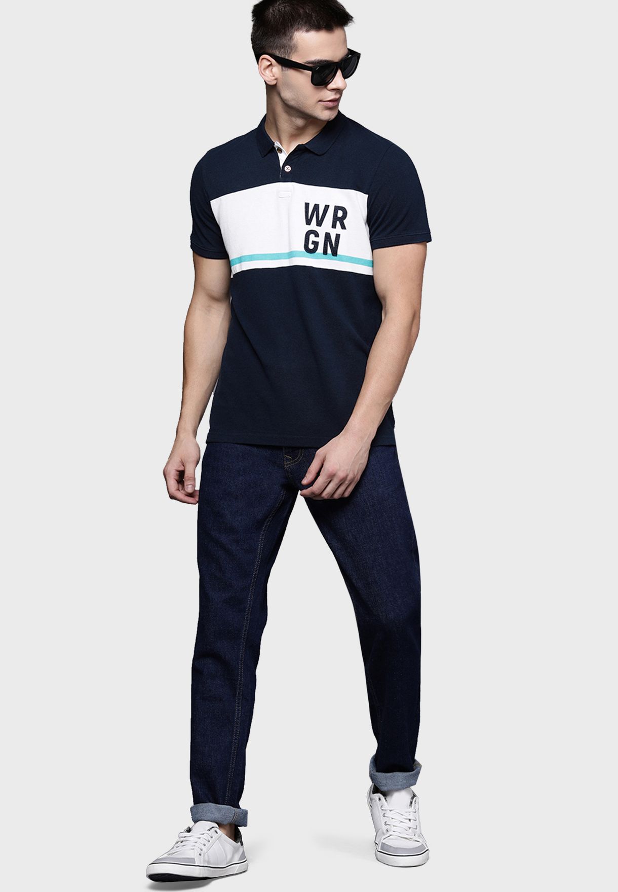 wrogn navy blue sneakers