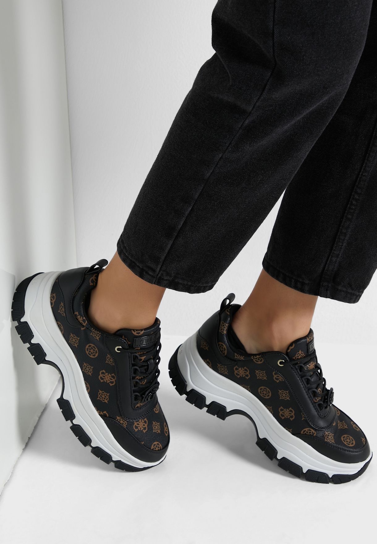 Buy Guess black Chunky Sole Low Top Sneakers for Women in Riyadh, Jeddah