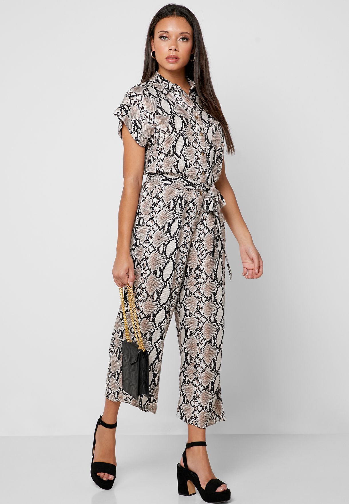 wallis snake print jumpsuit