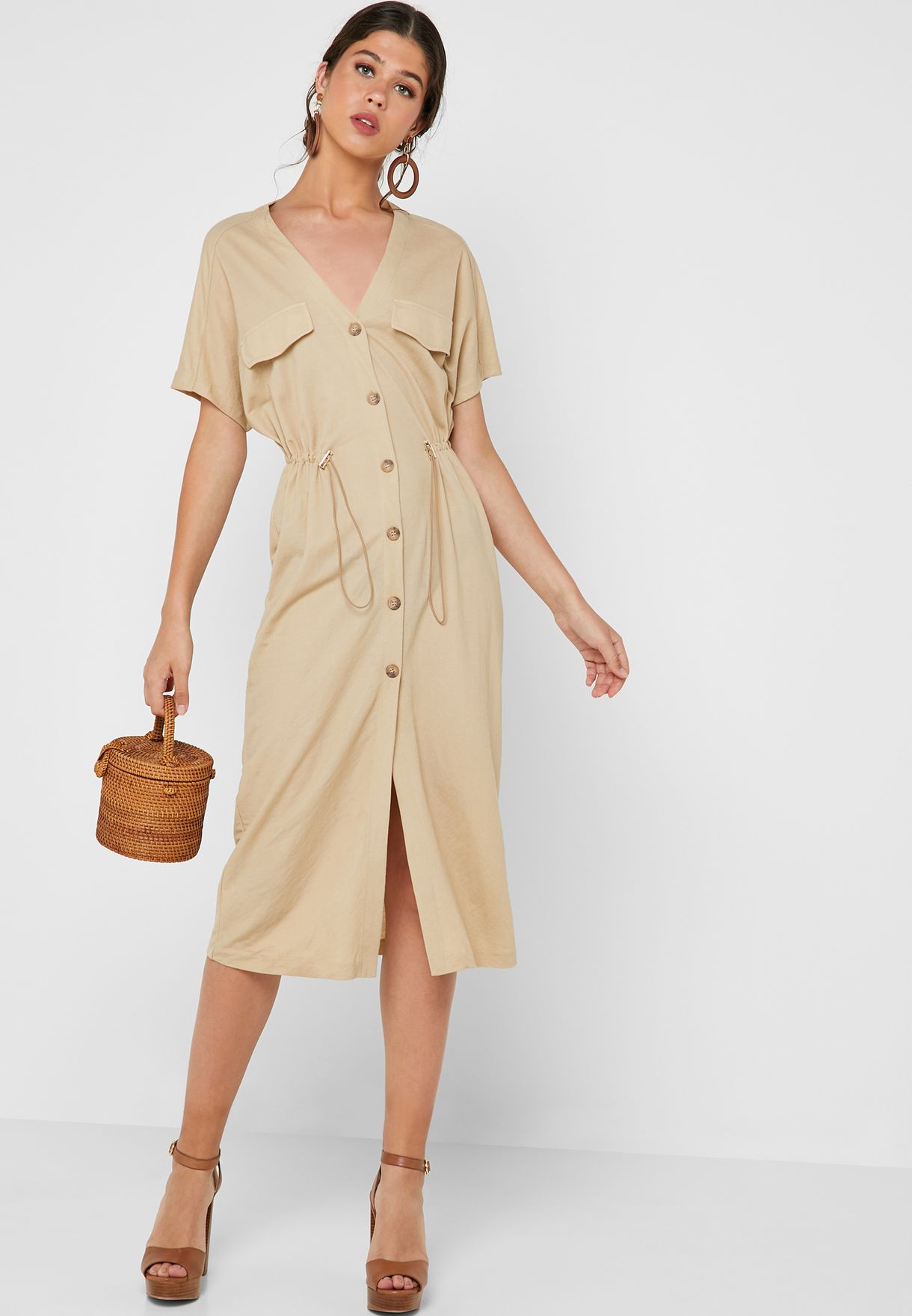 beige tshirt dress