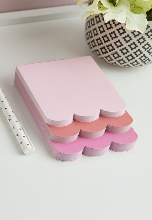 Scallop Stacked Memo Pad