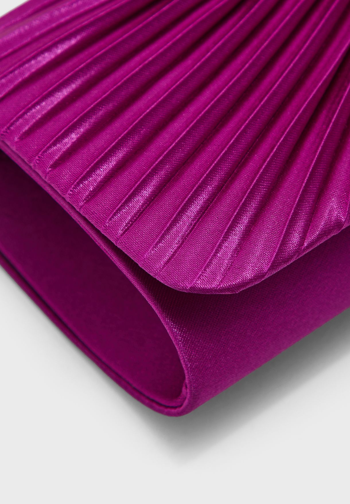 Diamante Trim Satin Clutch Bag