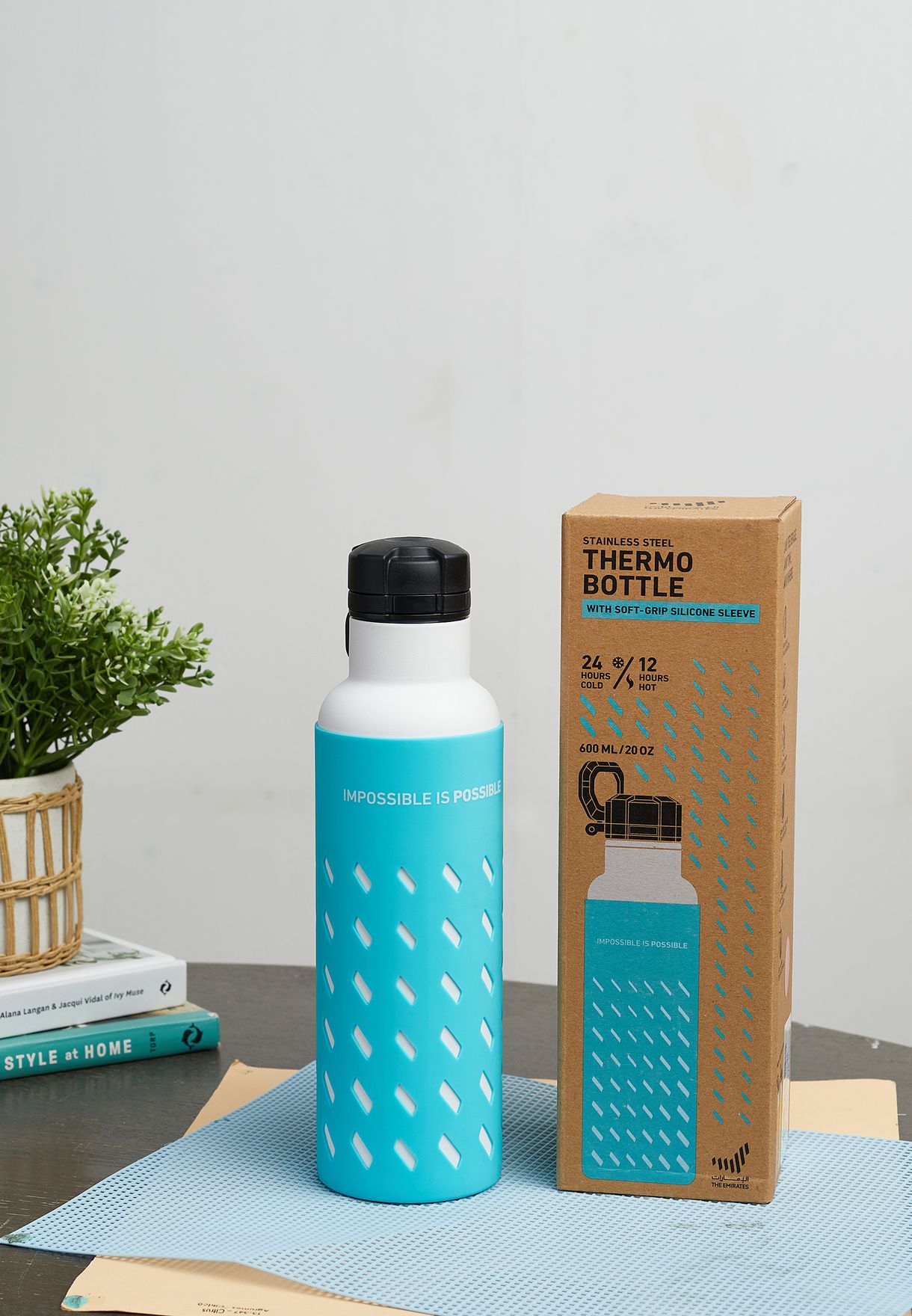 Thermos Bottle With Soft Grip Silica