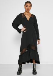 topshop spot trim smock dress