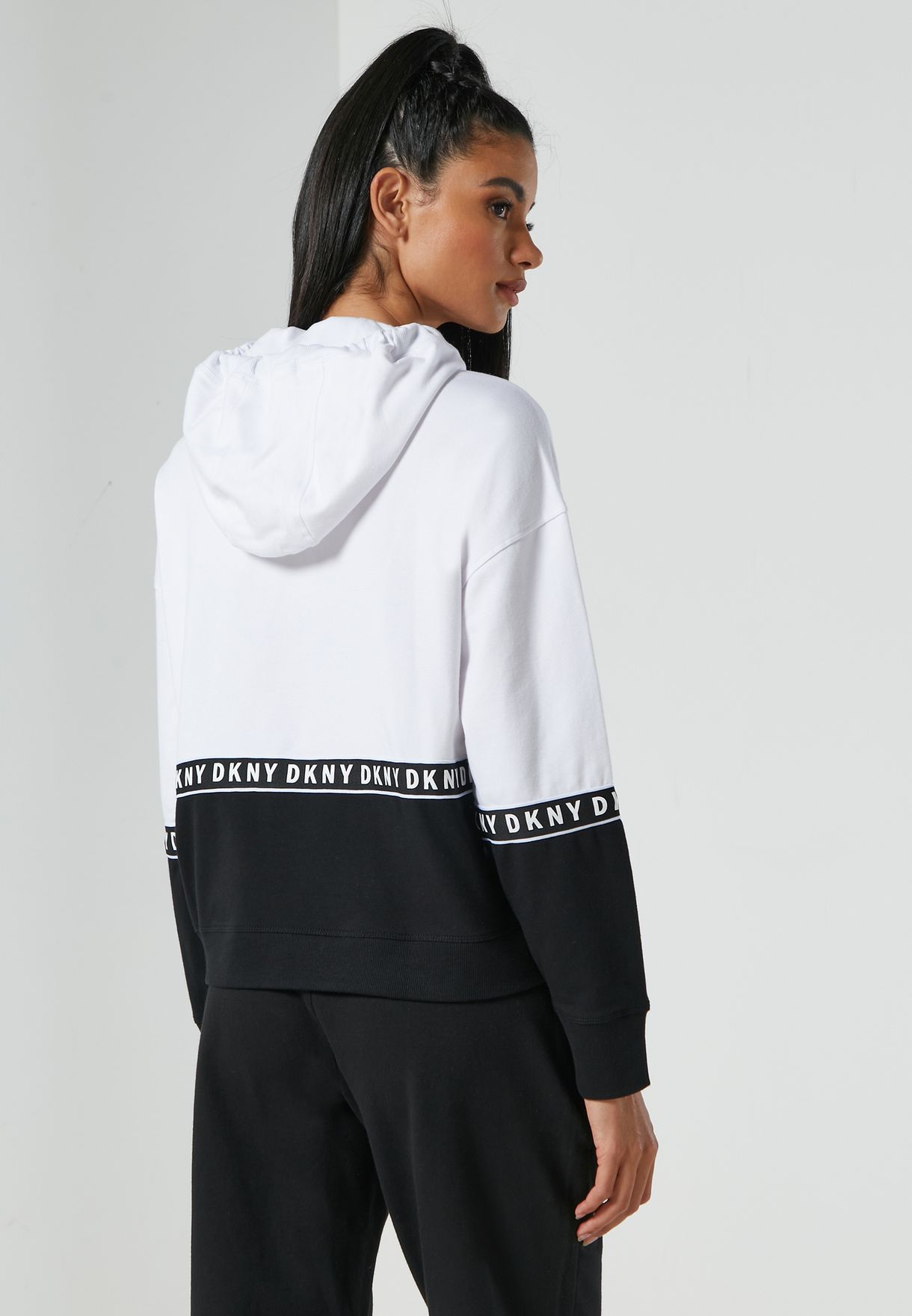 dkny sport white hoodie