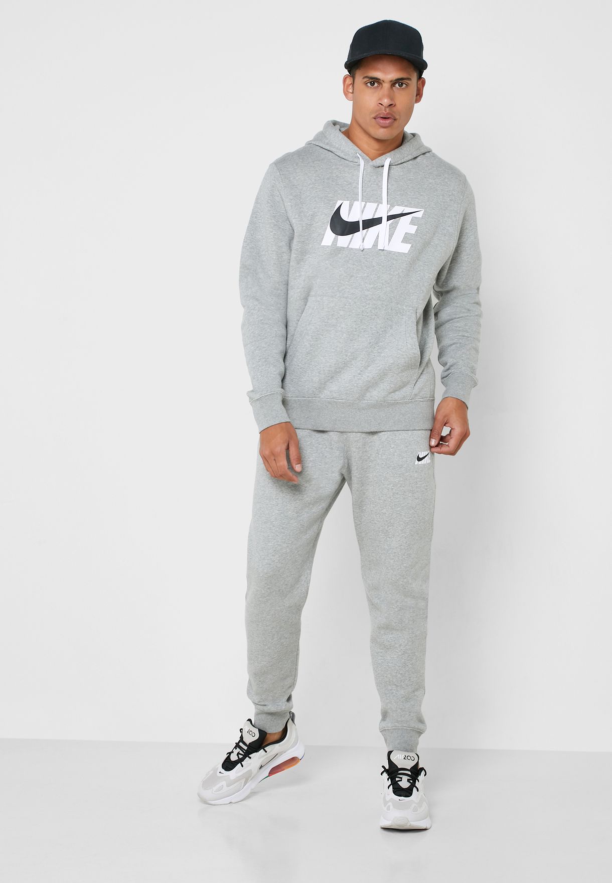 grey hooded tracksuit